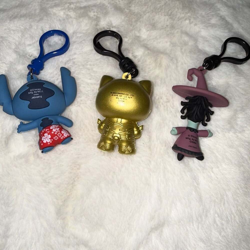 Lot of 3 Figural Bag Clips including My Hero Academia Hello Kitty Exclusive A GO